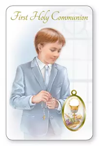 Card/Resin Drop/Communion Boy