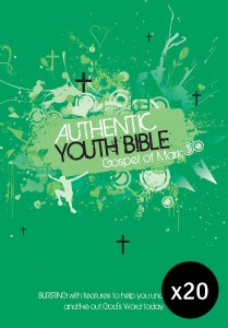 20 x ERV Authentic Youth Bible Gospel of Mark