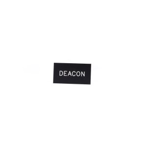 Badge Engraved Deacon Black Magnet