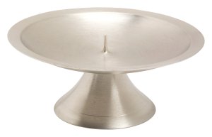Nickel Plated Candlestand with Small Thorn D 13.5 cm