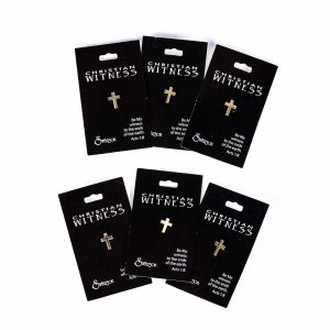 Lapel Pin Cross Gold 1/2In Pack of 6