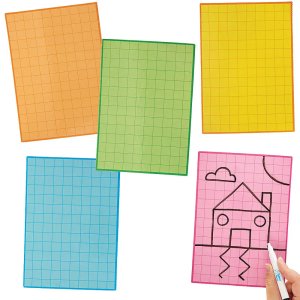 Lattice Symmetry Wipe Clean Drawing Boards Blank (Pack of 10)