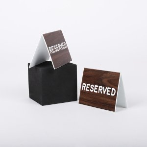Sign Engraved Table Top Reserved Walnut 3x4