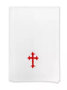 New 14" x 14" Lavabo Towel - Red Cross Design
