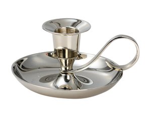 Nickel Plated Classic Candle Holder H 5 cm