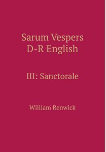Sarum Vespers D-R English III: Sanctorale