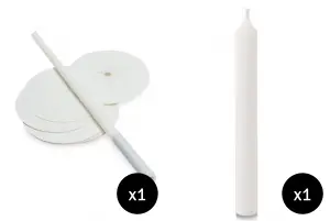 100 Christingle Candles & 200 Cardboard Drip Shields Bundle