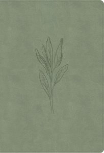 NASB Super Giant Print Reference Bible, Sage Suedesoft