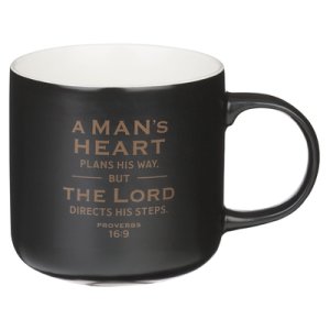 Mug Black A Man's Heart Plans His Way Prov. 16:9