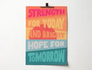 'Strength for today' Poster