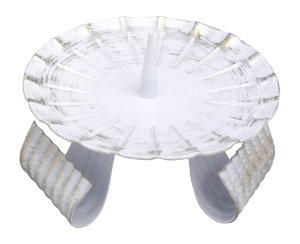 White & Gold Iron Candle Holder D 10 cm