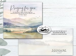 Praying For You Purple Hills Greeting Card