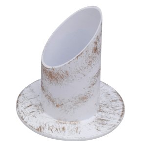 White Candle Holder D 4 cm