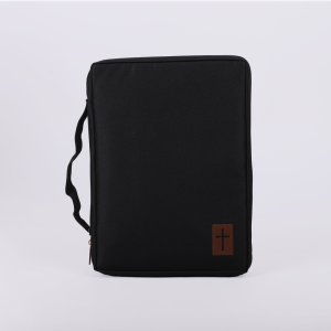 Cross Patch Canvas Bible Cover - Extra Large