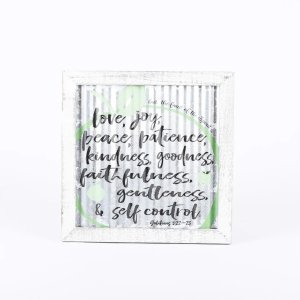 Fruit Of The Spirit Corrugated Tin Wall Decor