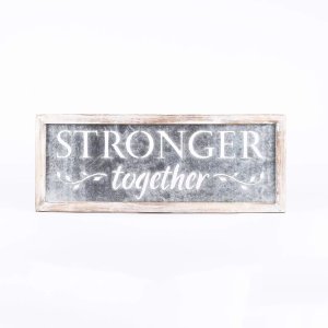 Stronger Together Tin Wall Decor