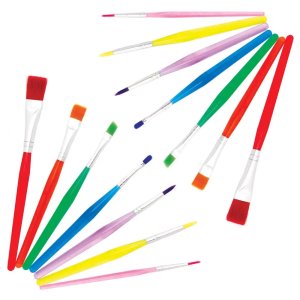 Rainbow Colours Paint Brushes (Pack of 14)