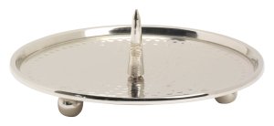 Nickel Plated Candlestick Plate with Thorn D 12 cm inside