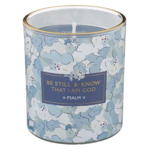 Glass Candle Be Still & Know Ps. 46:10