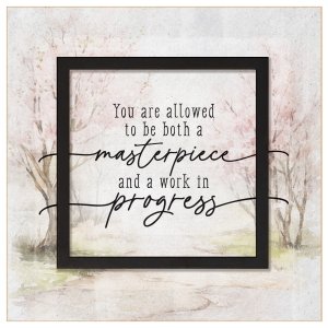 Plaque-Layered Grace-You Are Allowed To Be Both A Masterpiece... (6 x 6)