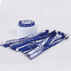 WWJD Royal Blue Woven Bracelet - Pack of 25