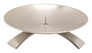 Nickel Plated Candlestand with Small Thorn D 11.5 cm