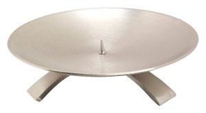 Nickel Plated Candlestand with Small Thorn D 13 cm