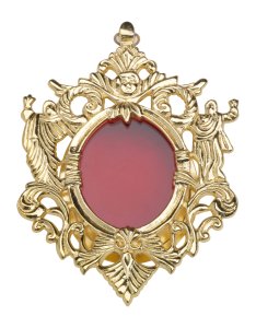 Golden Plated Wall Reliquary 9x12 cm