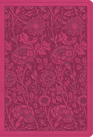 ESV Large Print Compact Bible, Red Letter (TruTone, Berry, Floral Design)