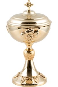 Golden Plated Ciborium H 28 cm
