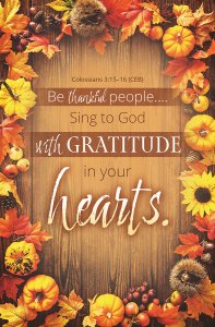 Gratitide in Your Heart Thanksgiving Bulletin (pack of 100)