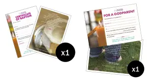 20 x Holy Baptism Certificates & 20 x Godparent Certificates - Church of England