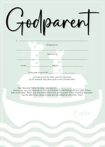 Godparent Certificate - Arc