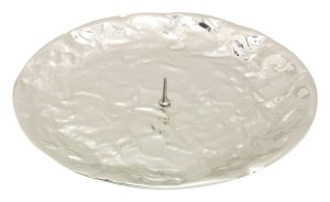 Nickel Plated Candlestick Plate with Thorn D 12,5 cm