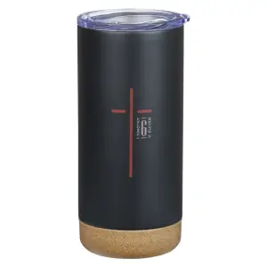 Man of God Black Stainless Steel Tumbler - 1 Timothy 6:11