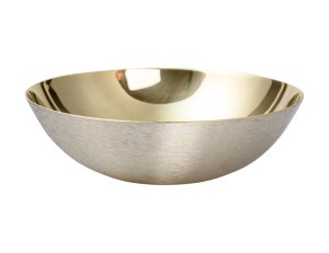 Host bowl nickel plated, golden plated D 15.5 cm