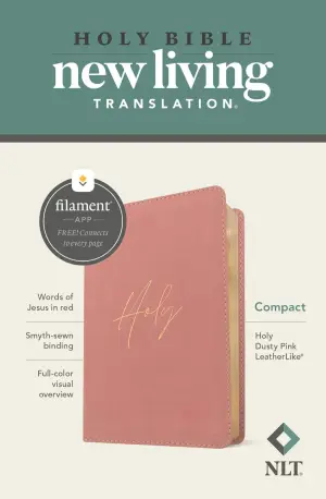 NLT Compact Bible, Filament Enabled (LeatherLike, Holy Dusty Pink, Red Letter)