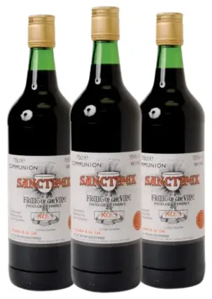 Pack of 3 Communion Wine 15% ABV - Red - 75cl - Sanctifex No.3