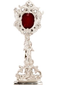 Nickel Plated Reliquary H 22 cm