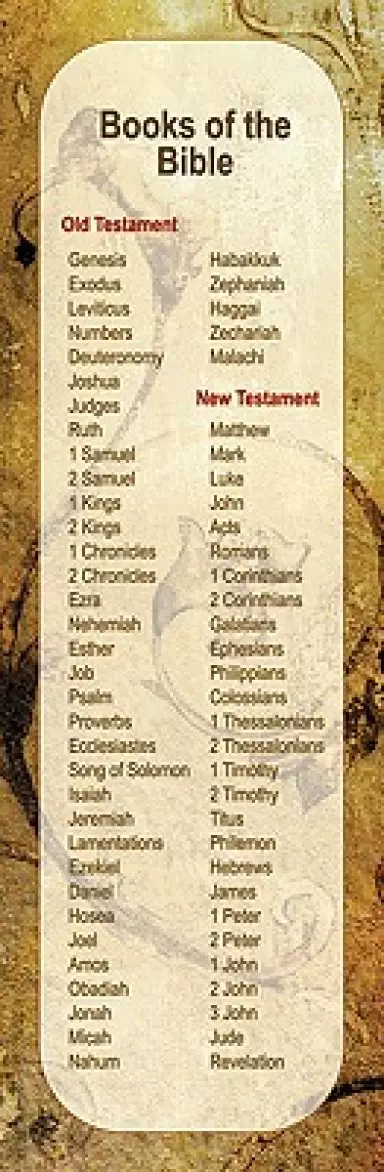 Bookmark-Books Of The Bible-Parchment (Pack Of 25)