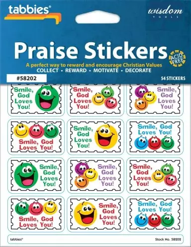 Tabbies Praise Stickers - Smil: Smiley Children's Praise Stickers
