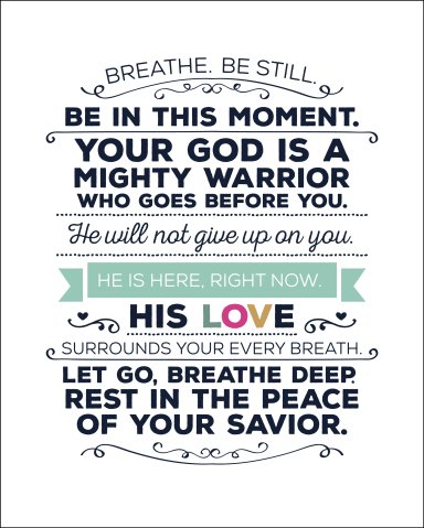 Breathe, Be Still Magnet