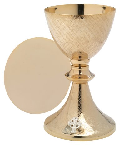 Gold Plated Chalice with Paten H 20 cm