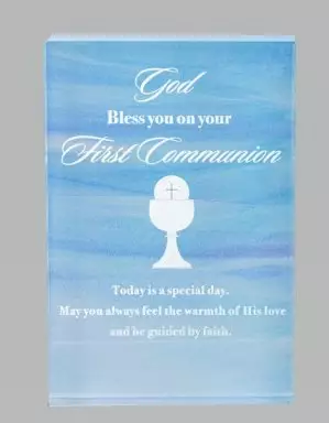 Plaque-First Communion (4" x 6") (Pack of 3)