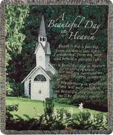 Throw-A Beautiful Day In Heaven-Bereavement-Tapestry (50" x 60")