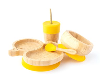 Bamboo Duck Plate Gift Set