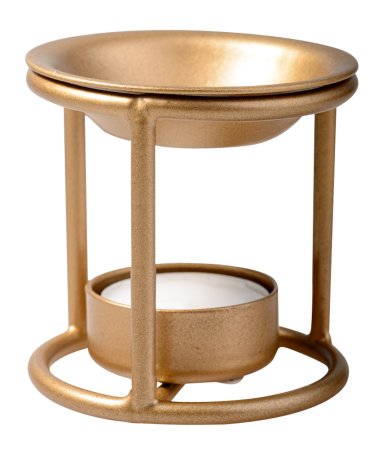 Gold Steel Incense Burner H 7 cm