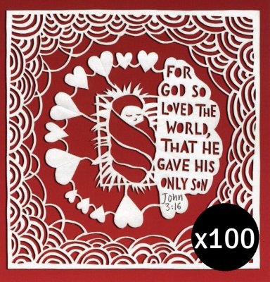 100 x For God So Loved... Christmas Tract
