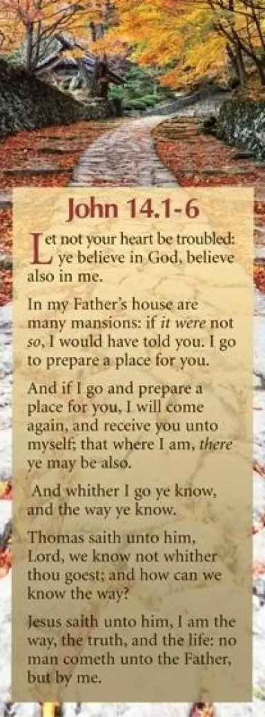 Bookmarks - 'Let not your heart be…' Jn. 14.1-6
