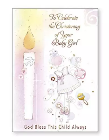 Card - To Celebrate Your Christening - Girl